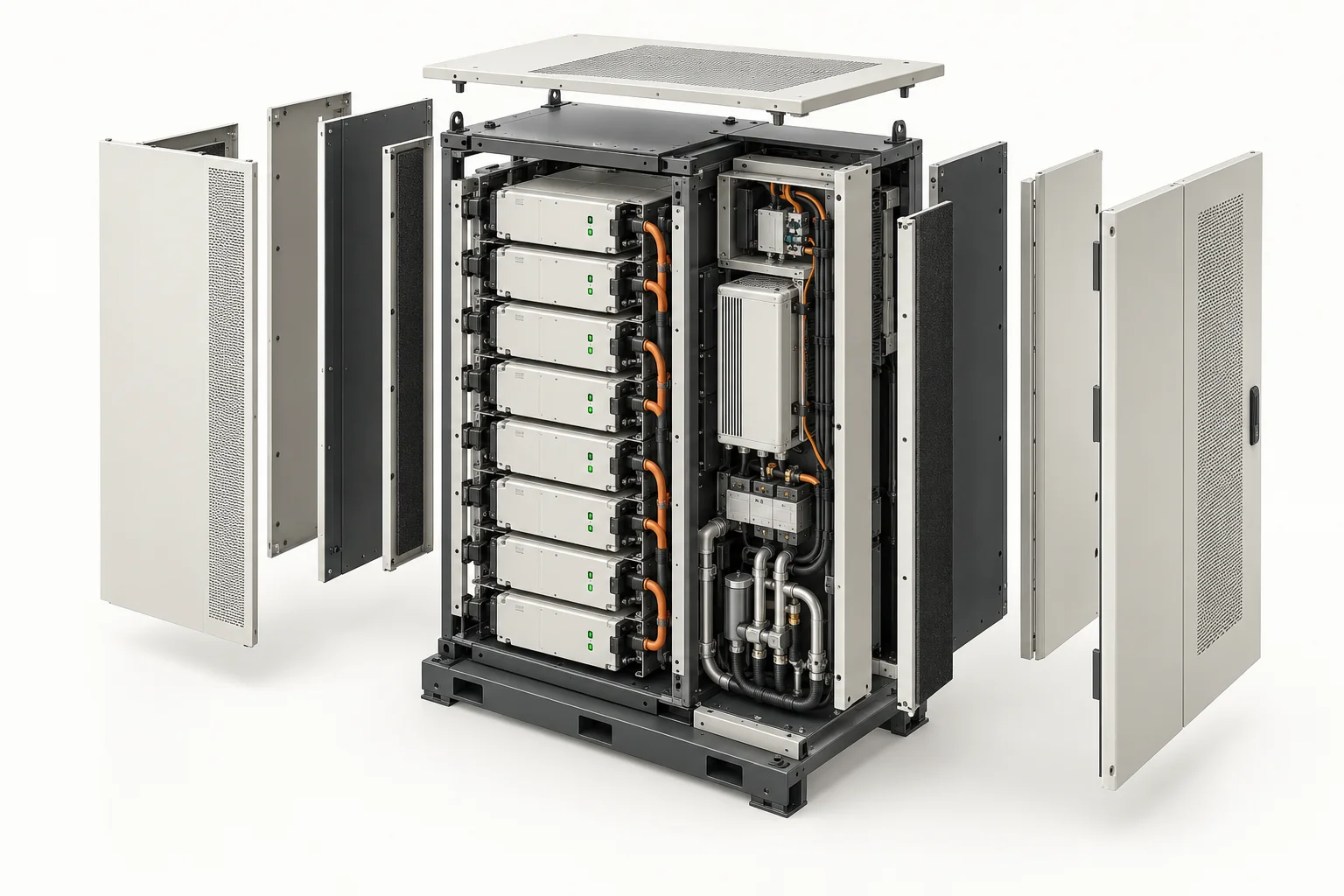 Illustrative system perspective for Commercial Battery Cabinet